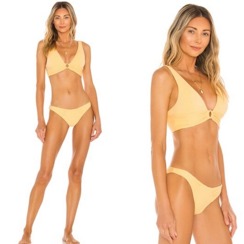 NWT L*Space Yellow Sol Classic Bikini XS bottom, Small Top